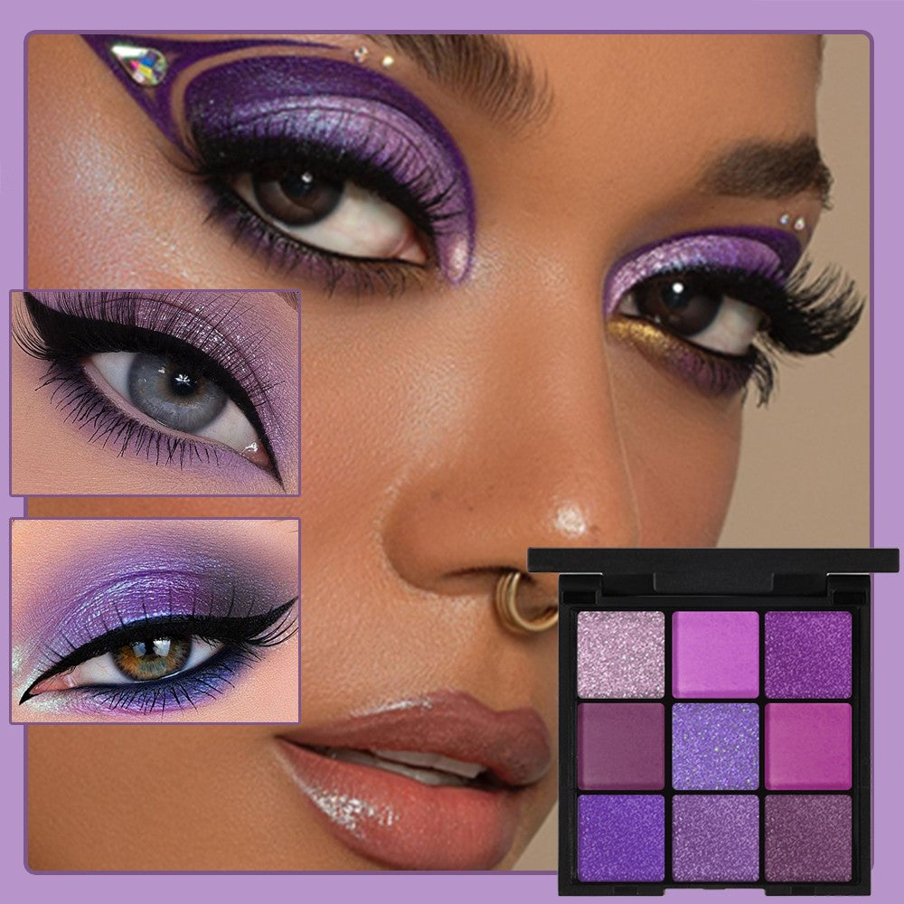 Paleta de sombras com 9 cores