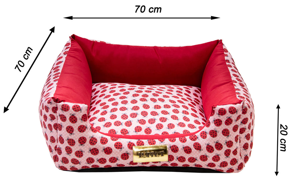 Cama Pet Joaninha para Cães e Gatos